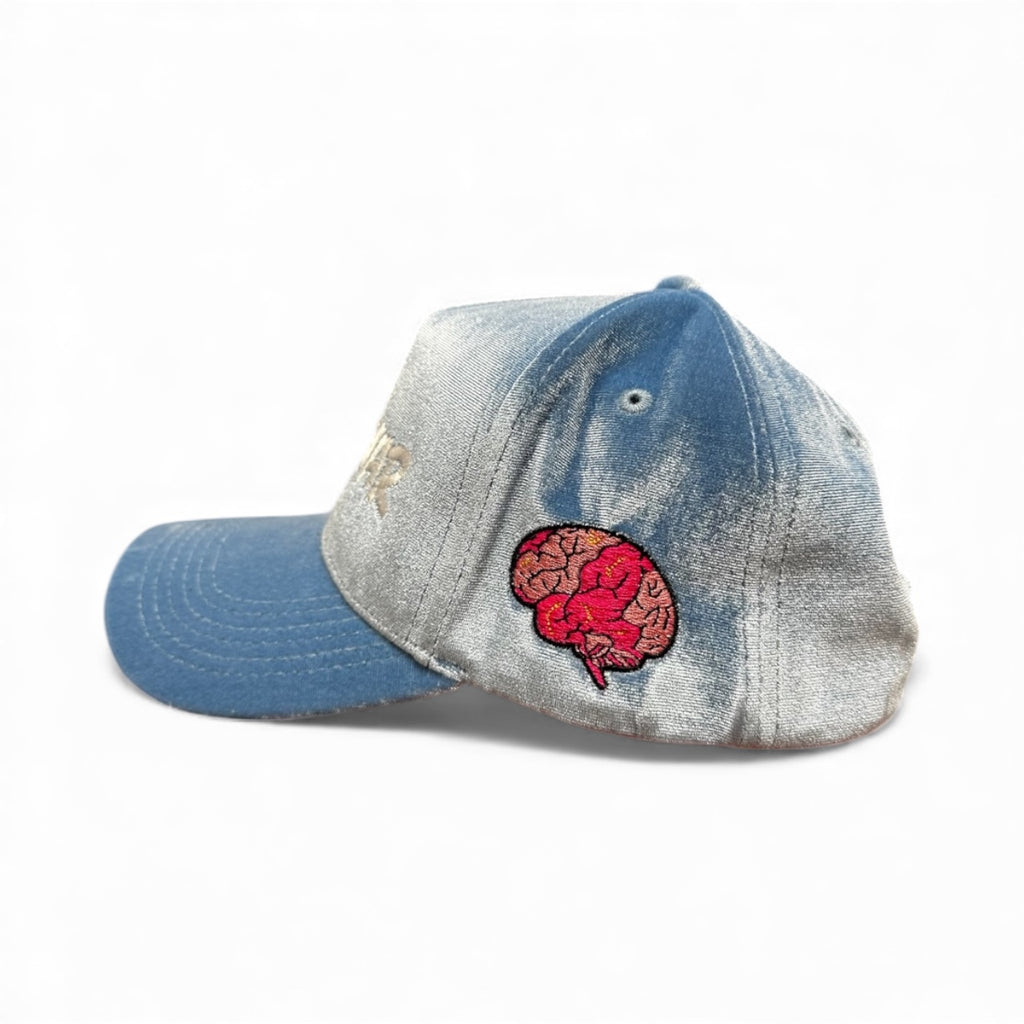 Baby Blue Velvet Snap With Side Patch