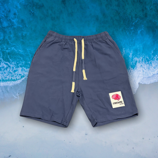 FareWar Kids Navy Blue Logo Shorts